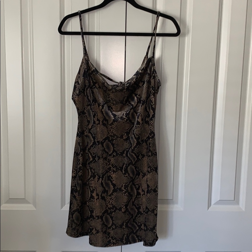 BRAND NEW VELVET SNAKE MINI DRESS